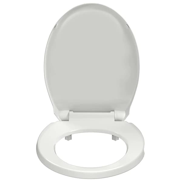 vidaXL Oval toalettsits med mjukstängning, vit
