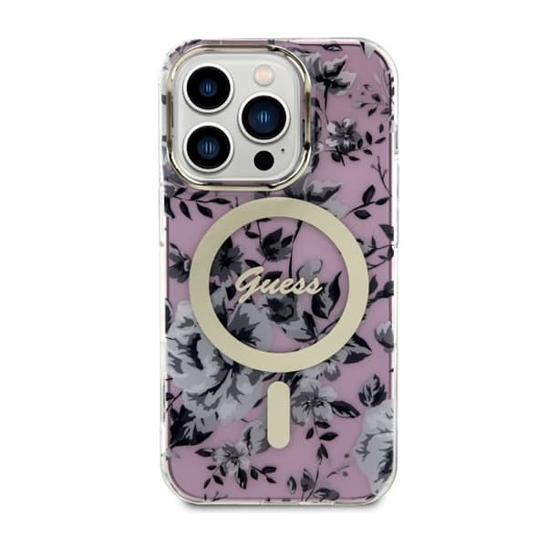 Guess Flower MagSafe - iPhone 14 Pro cover (lyserød)