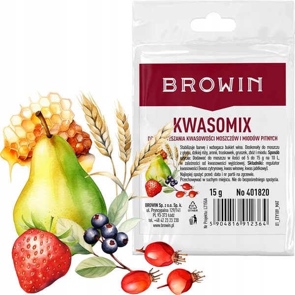 Kwasomix 15g surhedsregulerende middel, smags- og farvestabilisator til vine