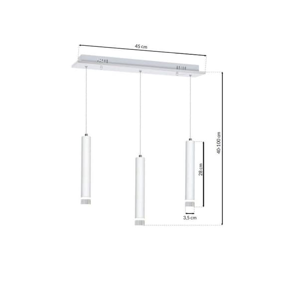 ALBA LED-HÄNGLAMPA VIT MILAGRO ML189