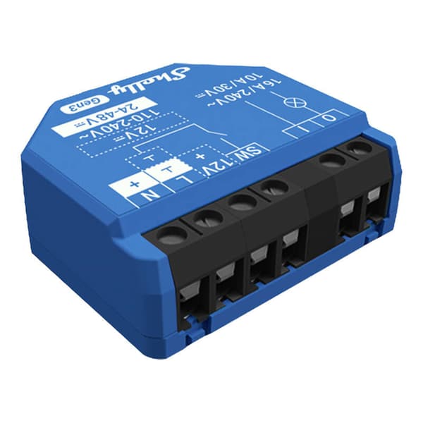 Shelly 1 Gen3 WiFi/Bluetooth-controller