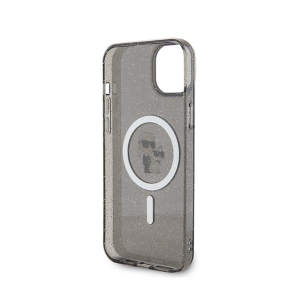 Karl Lagerfeld Karl & Choupette Glitter Magsafe - iPhone 15 Plus cover (sort)