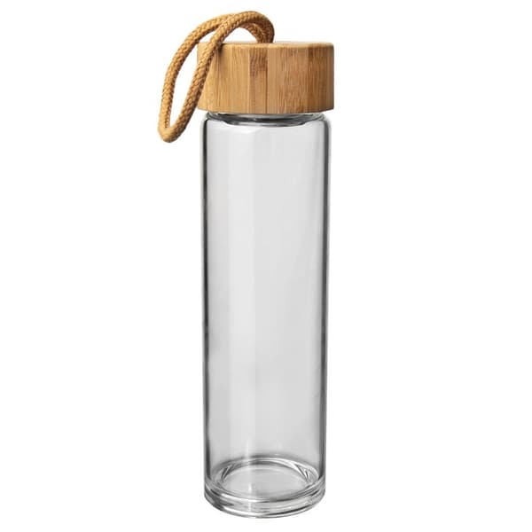 Glas vandflaske med si 450 ml