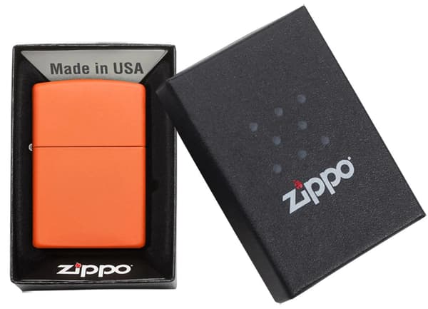 Zippo orange mat lighter 60001190