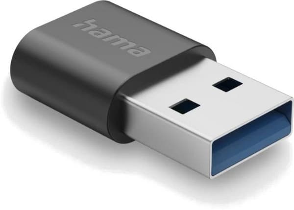 Adapteri USB HAMA USB-A:sta USB-C:hen 3.2 Gen2 10 Gb/s Musta