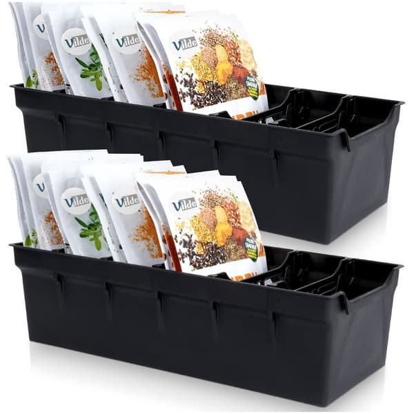 Krydderibeholder organizer sort 30x13x8 cm 2 stk.