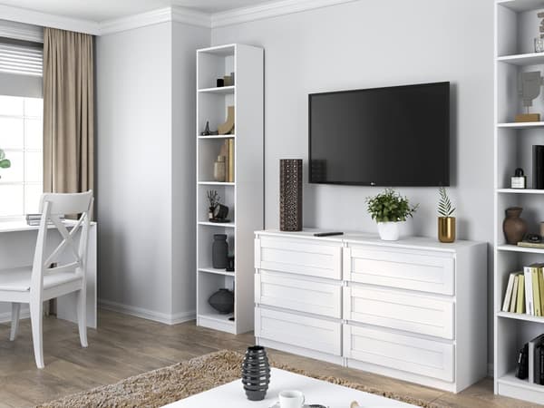 PAFOS W40 HVID vitrineskab