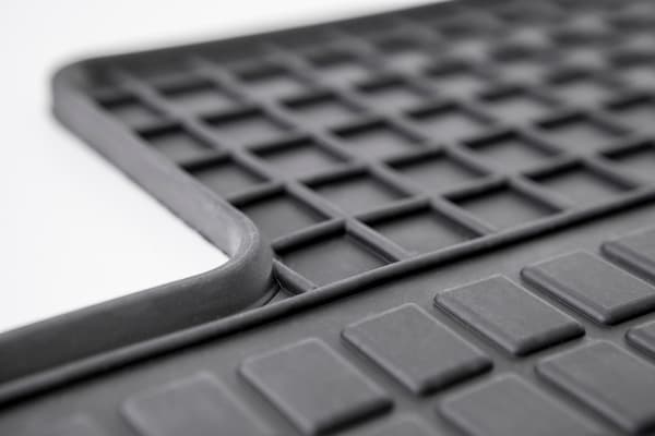 Gummibilmåtter til: Honda Jazz III hatchback (2011-2014) - sorte, tilpassede