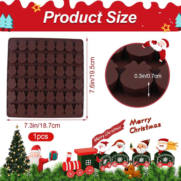SILIKONEFORM TIL CHOKOLADE, PRALINE, IS, KRANS, 48 PLADSER
