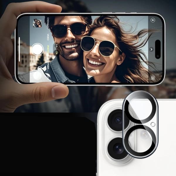 Tech-Protect Cam Fit+ -kamerasuoja iPhone 17:lle - kirkas