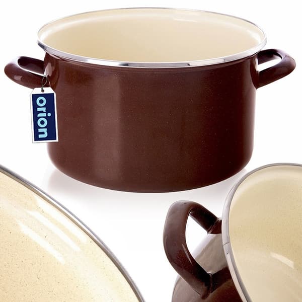 Emaljerad gryta brun 26 cm, 6,5 l