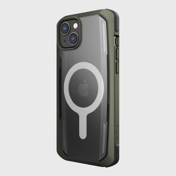 Raptic X-Doria Secure Case iPhone 14 med MagSafe-skyddsskal grönt