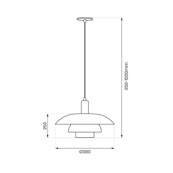 HÄNGLAMPA FERRO 1 E27 VIT MILAGRO ML1048