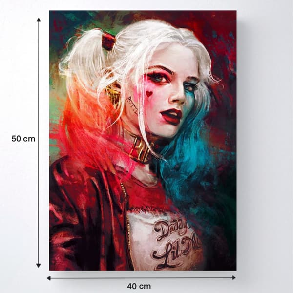 DC Harley Quinn målning med siffror och ram 40x50 cm