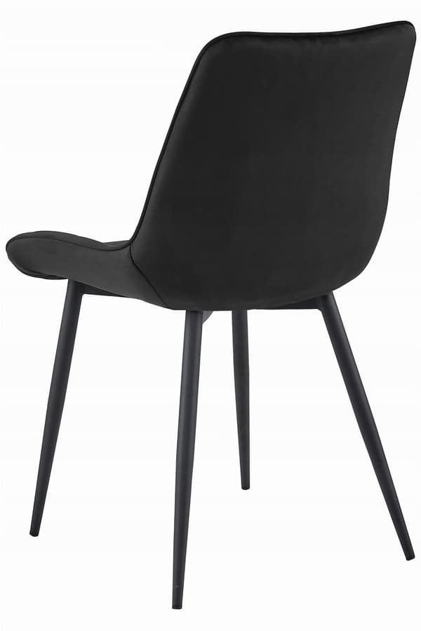 BERA stol - svart sammet / svarta ben x 1