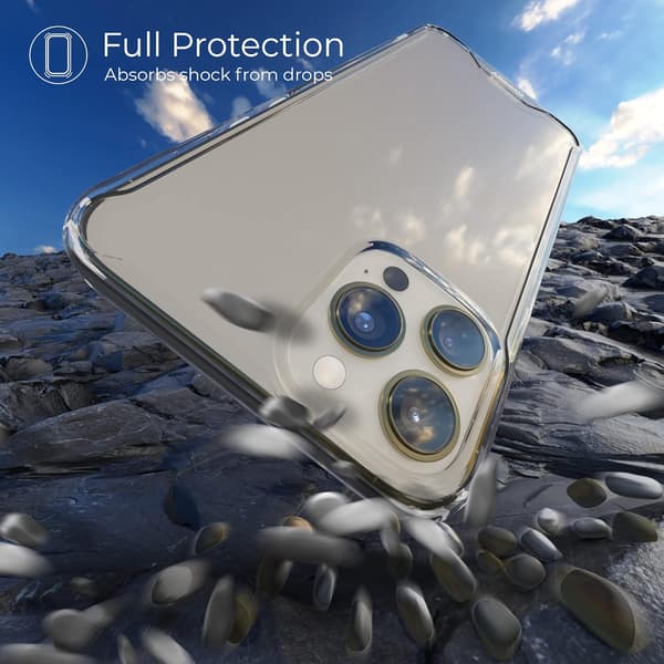 FODRAL TILL APPLE IPHONE 13 PRO KLAR SILIKONBAKSIDA