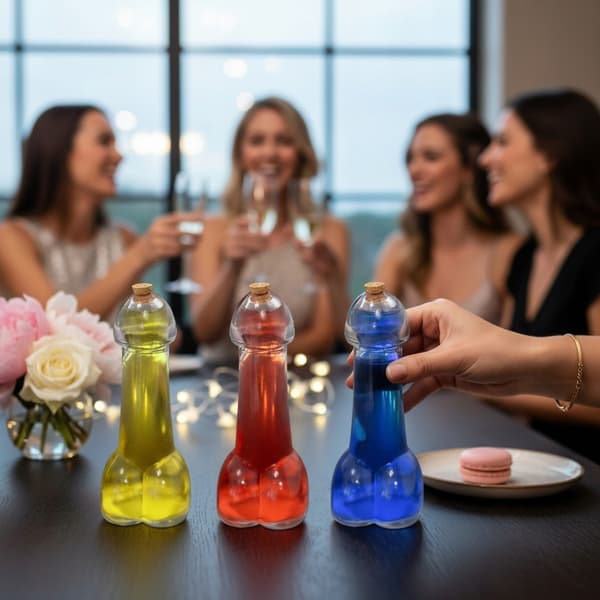 6x Glasflaskor Eros 100ml Rolig flaska för möhippa-present