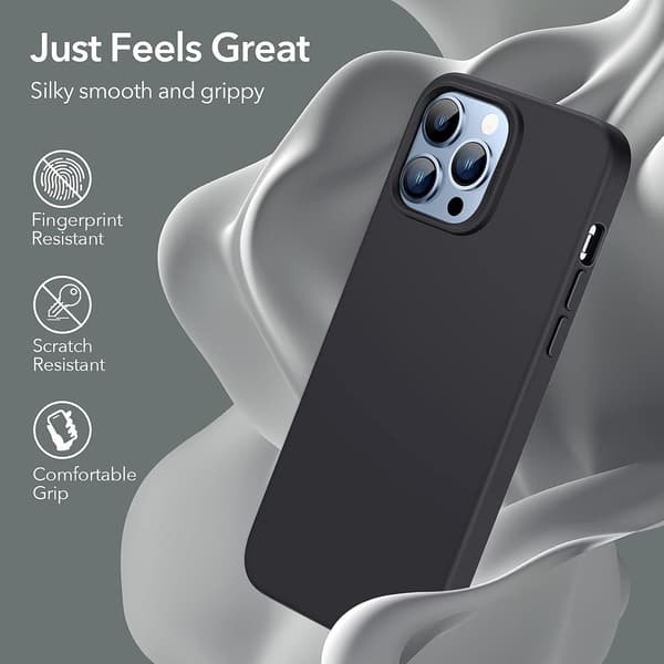 ETUI TIL APPLE IPHONE 13 PRO MAX 6,7" FORSTÆRKET SORT MAT BAGSIDER