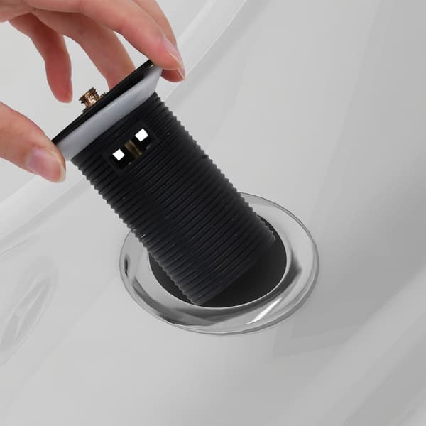 vidaXL Click-Clack overløbsprop, sort, 6,4x6,4x9,1 cm