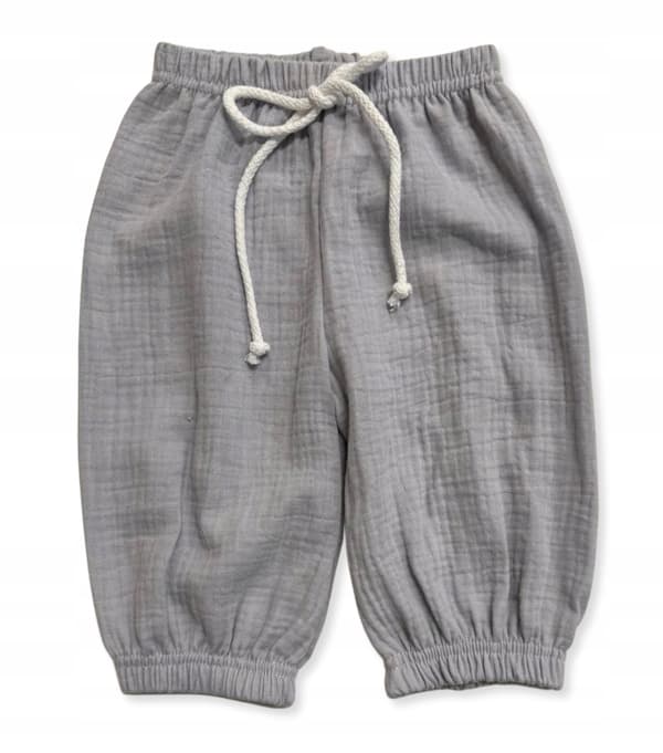 Børne muslinshorts 122 sommerbukser til børn i grå