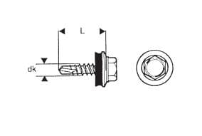 SELVBORENDE SKRUE 4,8*35MM RAL 9010 - 5,0 STO - WSB 35 9010