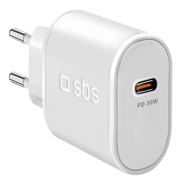 SBS 30W PD vægoplader hvid