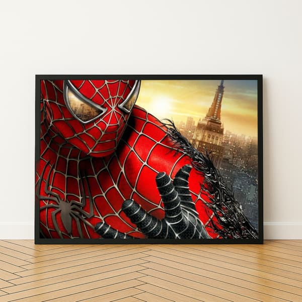 MALING EFTER TAL MED RAMME Billeder til maleri - Spider-Man 50x40 cm