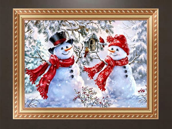 DIAMANTBRODERI SNÖMÄN (100) GAB_A