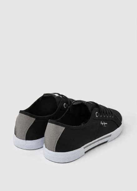 PEPE JEANS BRADY HERRE BASIC HERRESKO SORTE LAV SNEAKERS 40 AWE