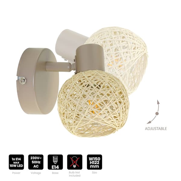 VÆGLAMPE DEX 1 E14 CASHMERE MILAGRO ML2117