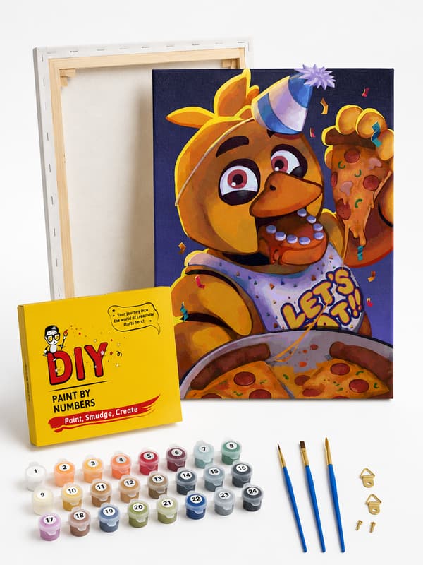 Maleri efter tal med ramme Billeder til maleri - Chica fnaf 40x50 cm