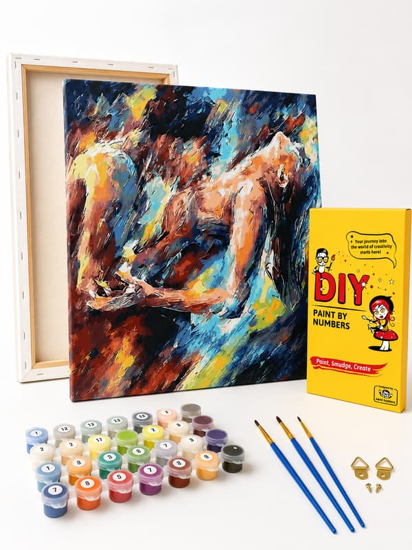 MALERI EFTER TAL Billeder til maleri - Abstraktion, Passion 50x40 cm