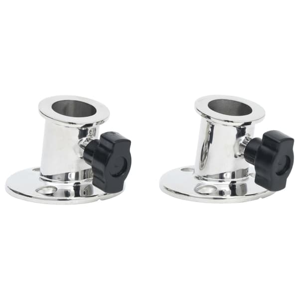 vidaXL Runda Biminitoppbaser, 2 st, 26 mm rör, stål