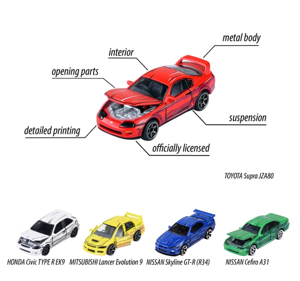 MAJORETTE JDM LEGENDS 5-PACK 1:64 8504105000