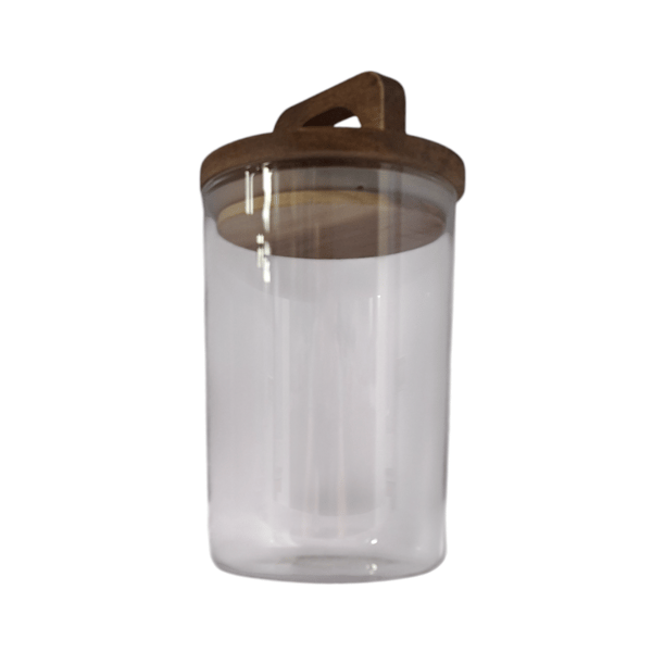 GLASBEHÅLLARE 750 ml BURK MED BAMBULOCK