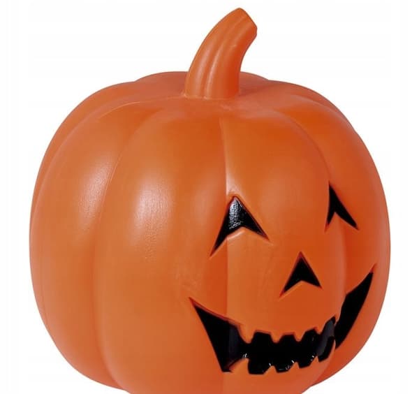 Plast Orange Glød Græskar Med Lyd Halloween Dekoration 32cm