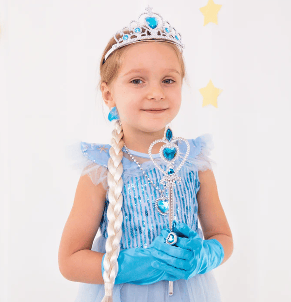 Prinsesskostymtillbehör 9 delar.