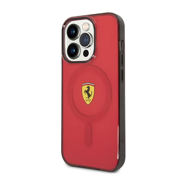 Ferrari läpikuultava MagSafe - iPhone 14 Pro Max -kotelo (punainen)