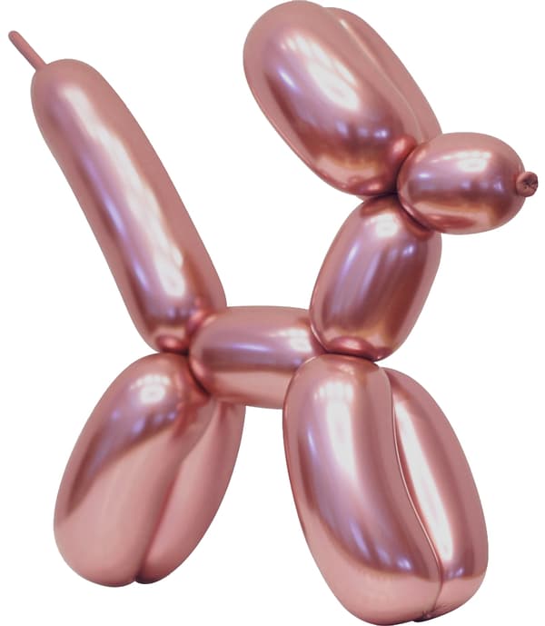 Balloner modellervoks rør rosaguld metal 100 stk.