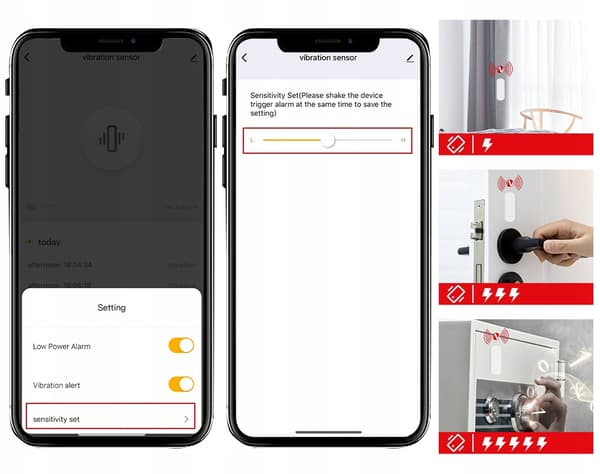 ZigBee TUYA stødvibrationssensor