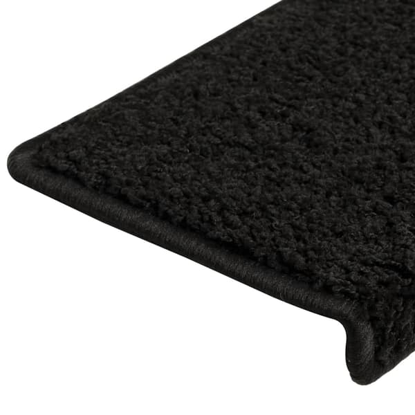 vidaXL Trappmattor 15 st 65x21x4 cm svarta rektangulära kanter
