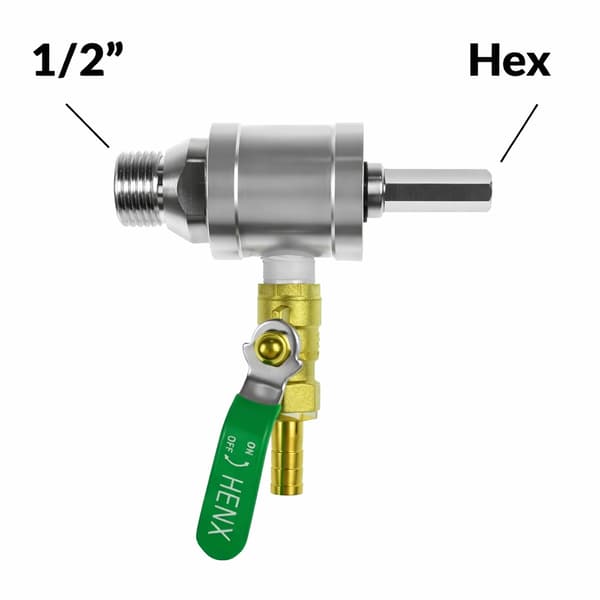 Adapter til vådboring drill 1/2 til hex 10mm titanium