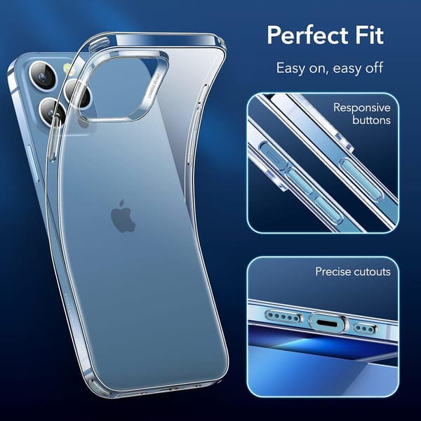 FODRAL TILL APPLE IPHONE 13 PRO MAX SILIKON KLART HÖGT A2484