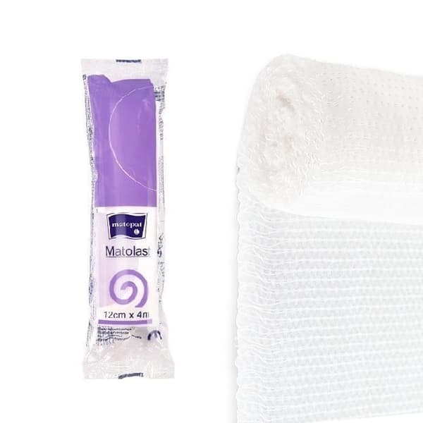 Elastinen side 12 cm x 4 m, tukee kompressiota, Matolast, 1 kpl