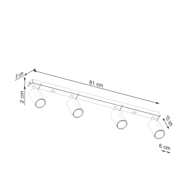 RINGSPOTLIGHT 4 GU10 RÖD OCKA SOLLUX SL.1510