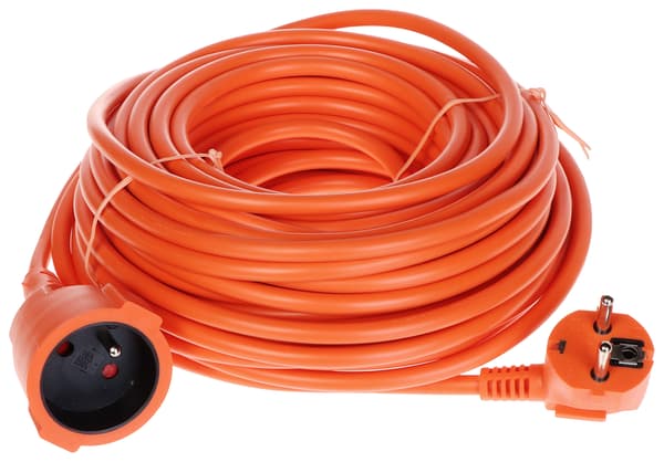 FORLÆNGERLEDNING MED JORDFORBINDELSE PS-3X1.5-20M/ORANGE 20m