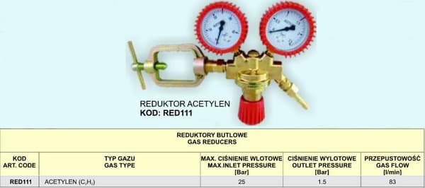 ACETYLEN REDUCER RED111