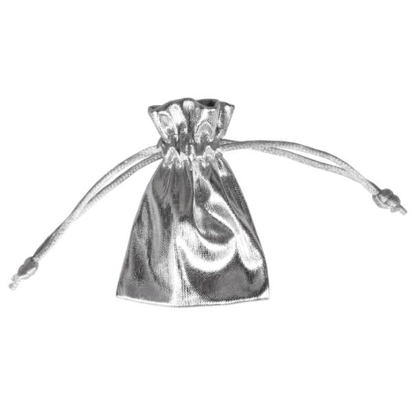 Sølv dekorativ pose gaveemballage 8x6 cm smykkepose