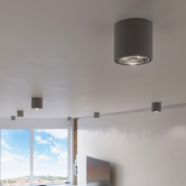 Loftlampe TIUBE 1 GU10 ES111 grå aluminium SOLLUX SL.0696