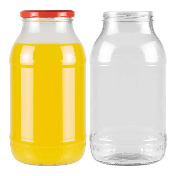6X GLAS 2L KRUS TIL KONSERVERING, LIKØR, HONNING